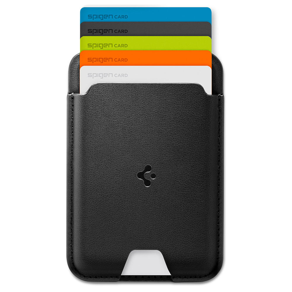 MagSafe Geldbörse, Spigen, Valentinus MagFit, Schwarz AFA11337
