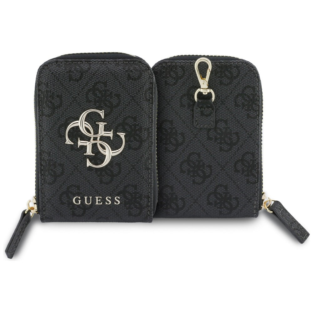 Geldbörse und Telefon-Lanyard Guess 4G Metal Logo, Schwarz