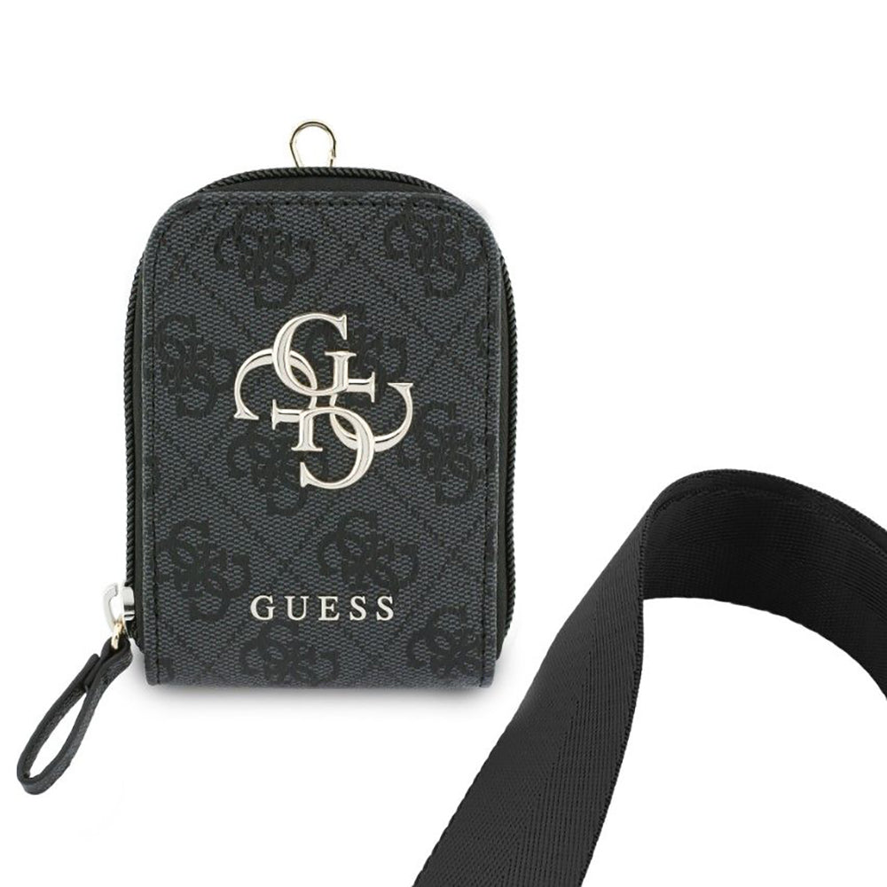 Geldbörse und Telefon-Lanyard Guess 4G Metal Logo, Schwarz