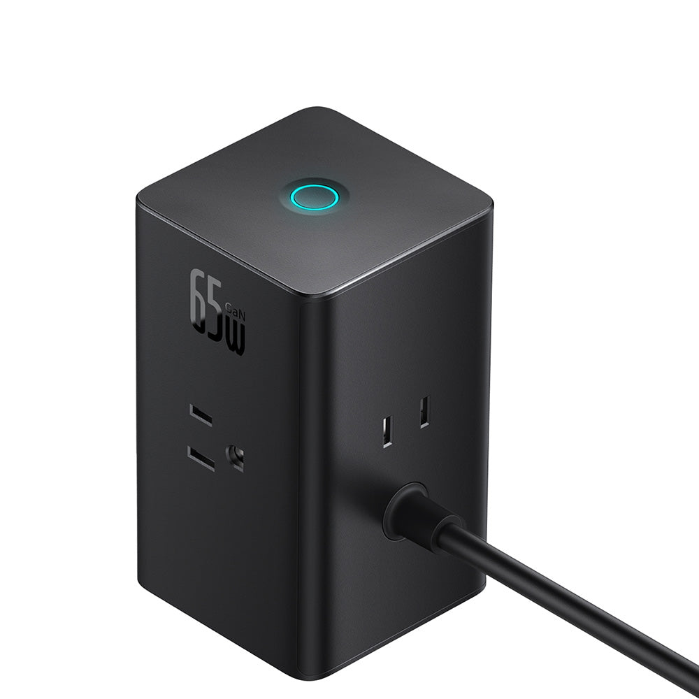 Baseus PowerCombo US Verlängerungskabel, 3 x Steckdosen, Schwarz PSLR000101
