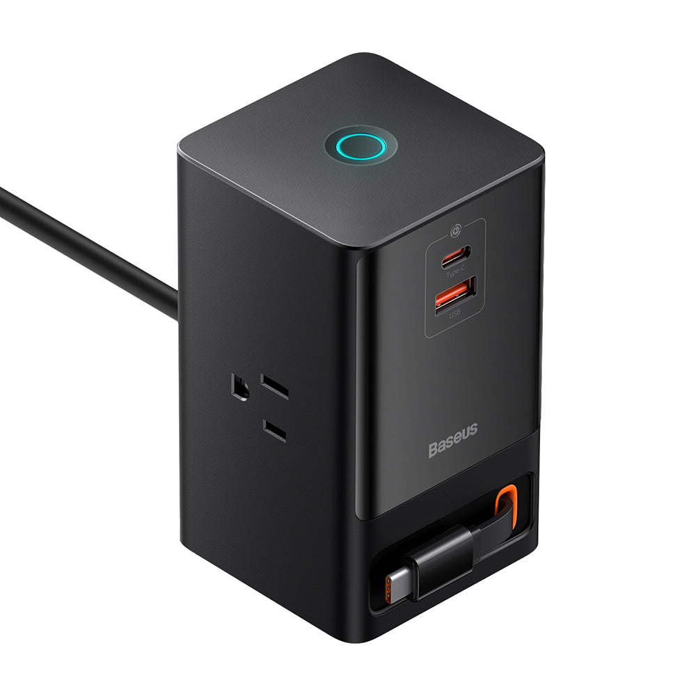Baseus PowerCombo US Verlängerungskabel, 3 x Steckdosen, Schwarz PSLR000101
