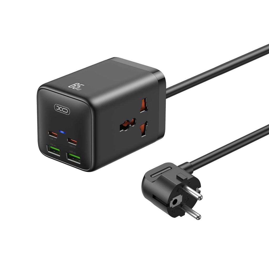 Verlängerungskabel XO Design WL24, 2 x Steckdose, Schwarz