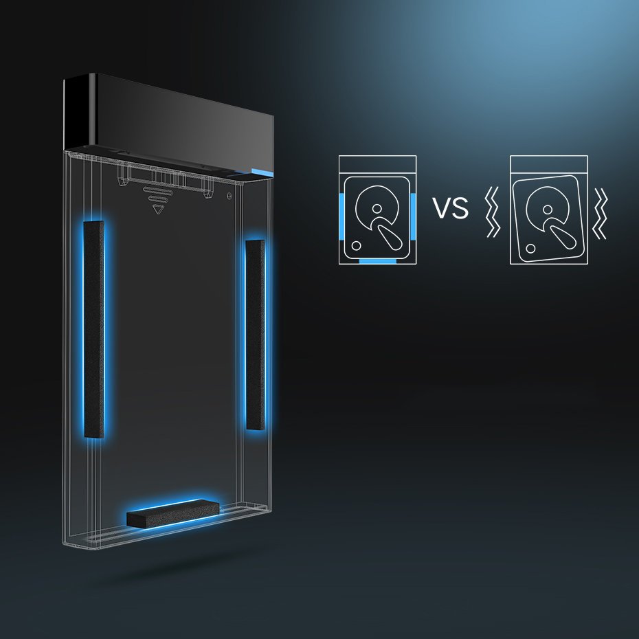 UGREEN US221 Rack für HDD / SSD SATA 2,5 Zoll, USB 3.2, Schwarz
