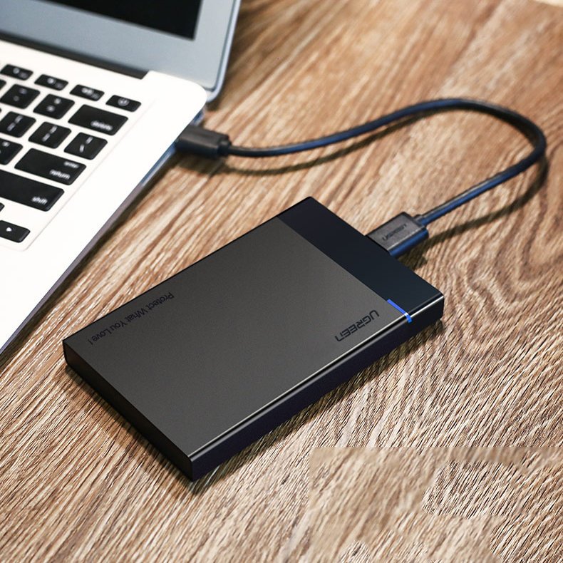 UGREEN US221 Rack für HDD / SSD SATA 2,5 Zoll, USB 3.2, Schwarz