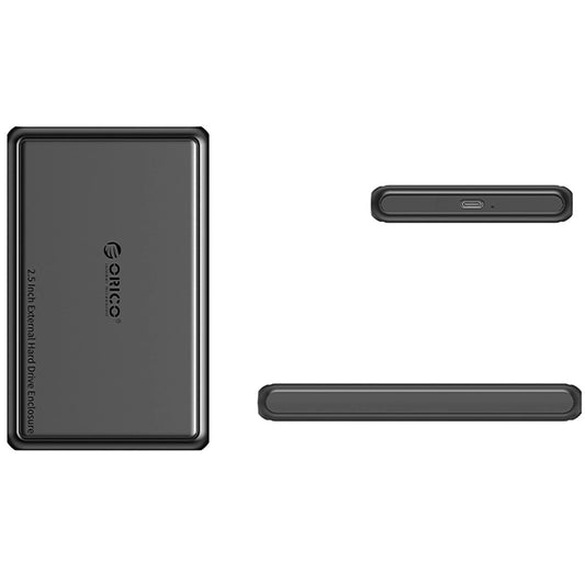 Orico DDL25-C3 Gehäuse für HDD / SSD SATA 2,5 Zoll, USB-C, Schwarz