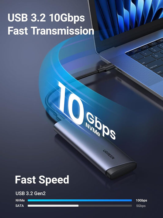 UGREEN CM767 Rack für SSD SATA M.2 NVMe, Grau