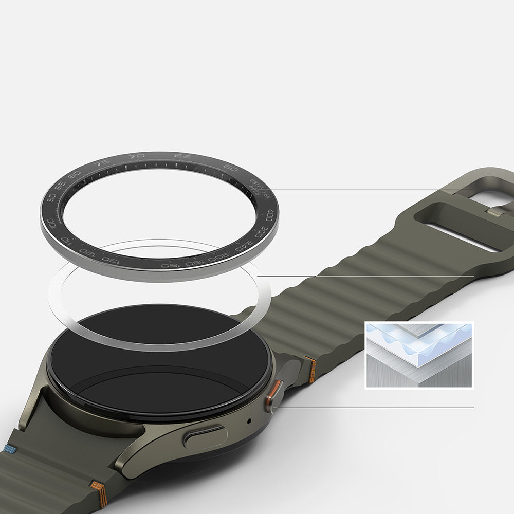Ringke Premium Styling Protection Frame for Samsung Galaxy Watch7 40mm, Model 1, Black