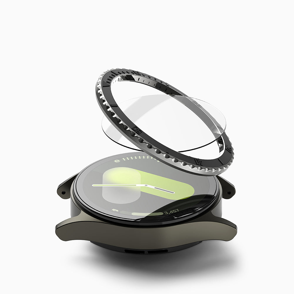 Ringke Premium Styling Schutzrahmen für Samsung Galaxy Watch7 40mm, Modell 3, Schwarz