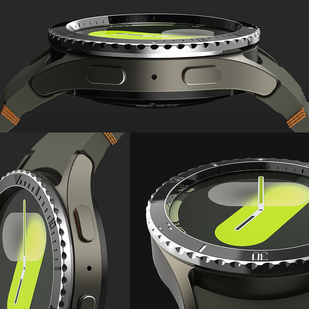 Ringke Premium Styling Schutzrahmen für Samsung Galaxy Watch7 40mm, Modell 4, Schwarz