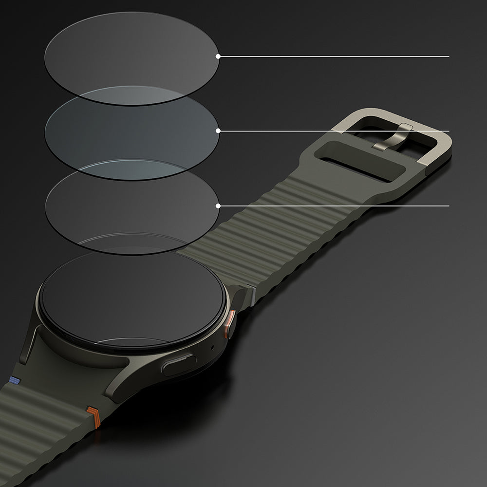 Ringke Styling Schutzrahmen für Samsung Galaxy Watch7 44mm, Modell 5, Silberfarben