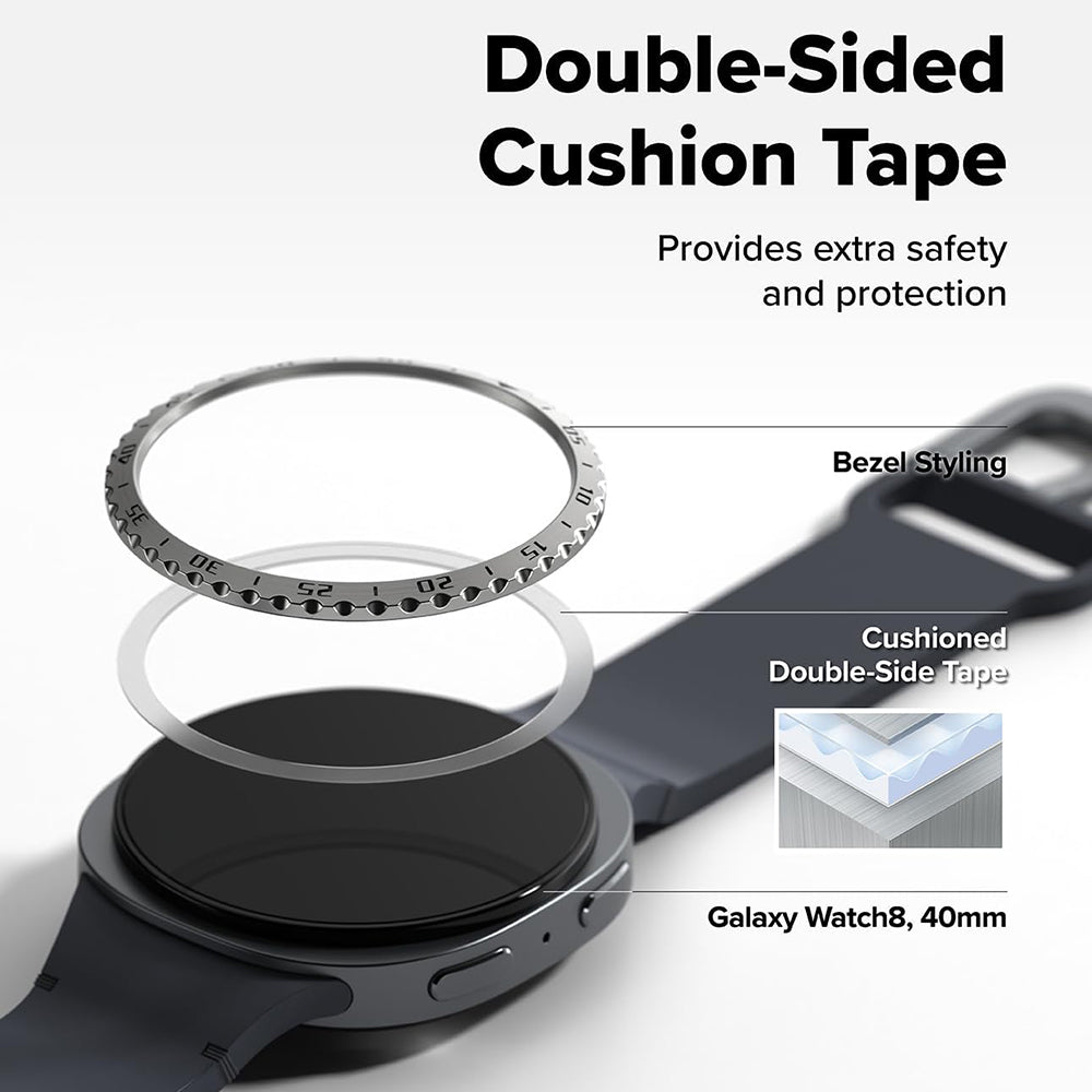 Ringke Inner Styling Schutzrahmen für Samsung Galaxy Watch8 Classic, Silber