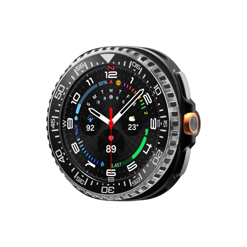 Spigen Tune Pro Diver Schutzrahmen für Samsung Galaxy Watch8 Classic, Schwarz ACS10016