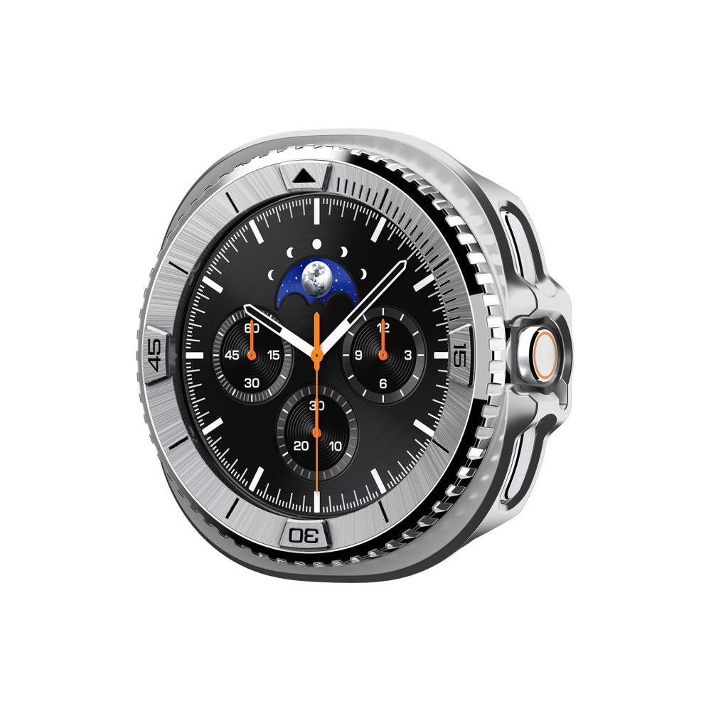 Spigen Tune Pro Pilot Schutzrahmen für Samsung Galaxy Watch8 Classic, Silber ACS10017