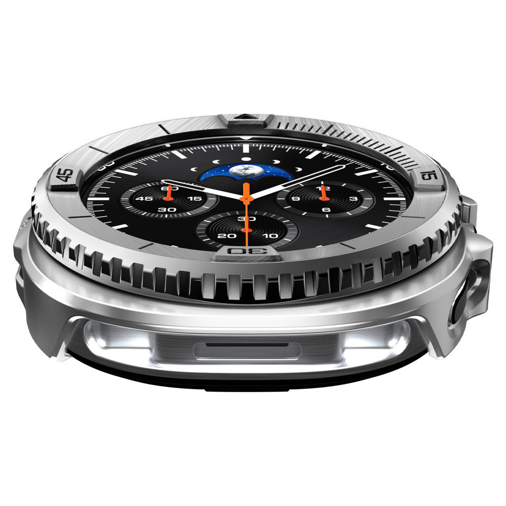 Spigen Tune Pro Pilot Schutzrahmen für Samsung Galaxy Watch8 Classic, Silber ACS10017