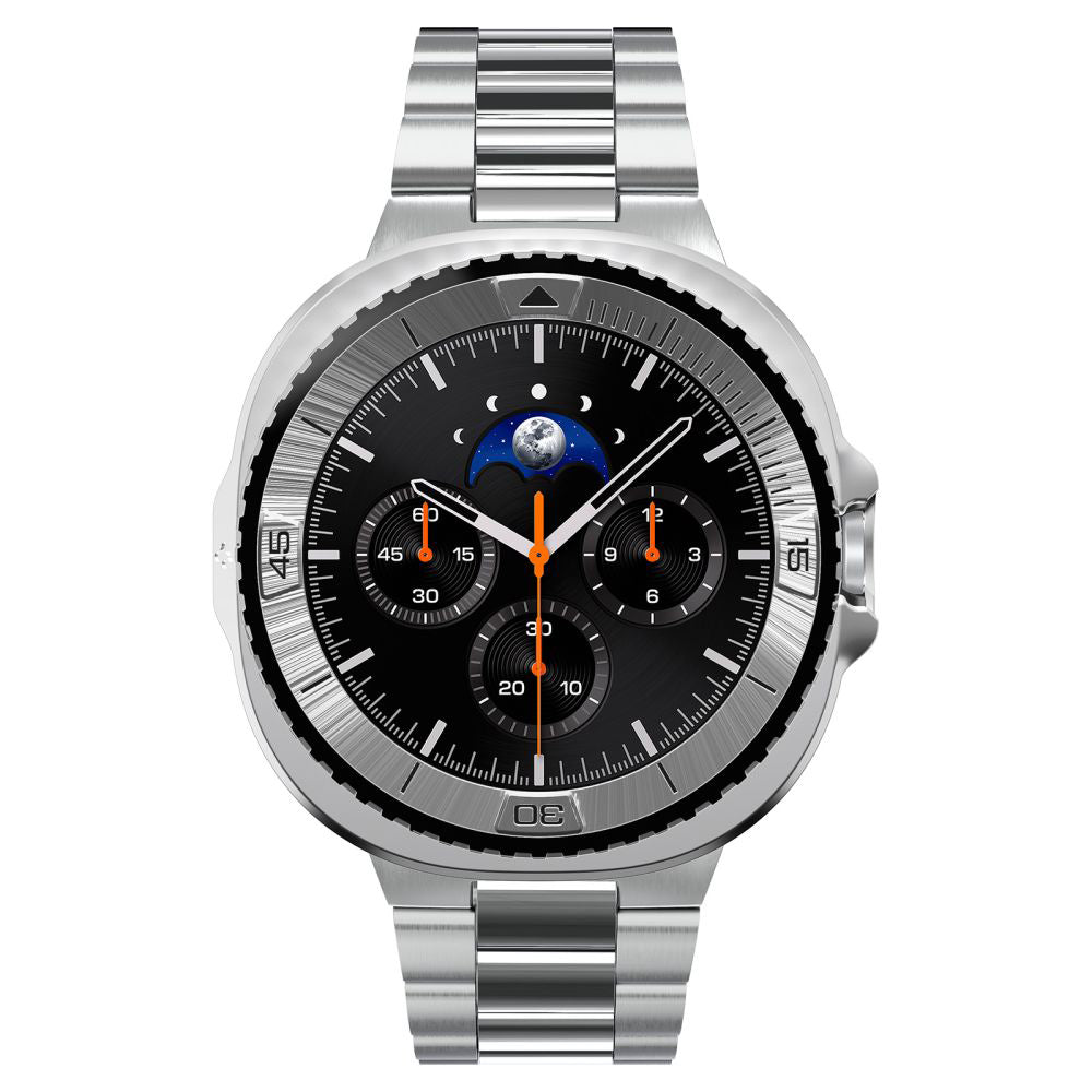 Spigen Tune Pro Pilot Schutzrahmen für Samsung Galaxy Watch8 Classic, Silber ACS10017