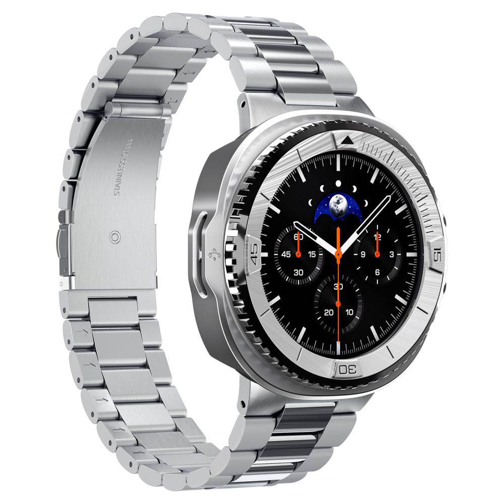 Spigen Tune Pro Pilot Schutzrahmen für Samsung Galaxy Watch8 Classic, Silber ACS10017