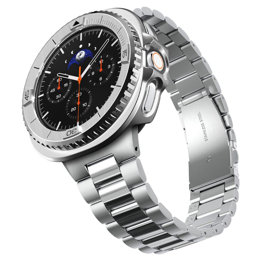 Spigen Tune Pro Pilot Schutzrahmen für Samsung Galaxy Watch8 Classic, Silber ACS10017
