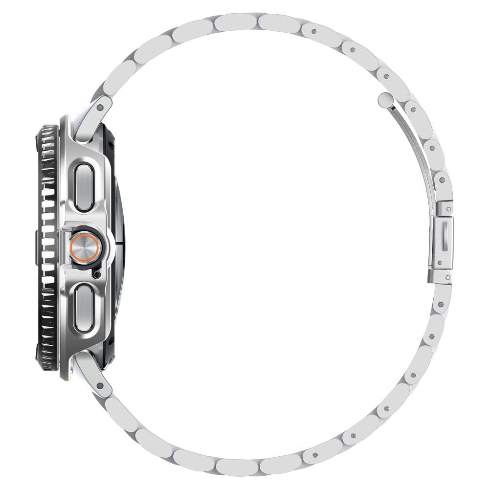 Spigen Tune Pro Pilot Schutzrahmen für Samsung Galaxy Watch8 Classic, Silber ACS10017