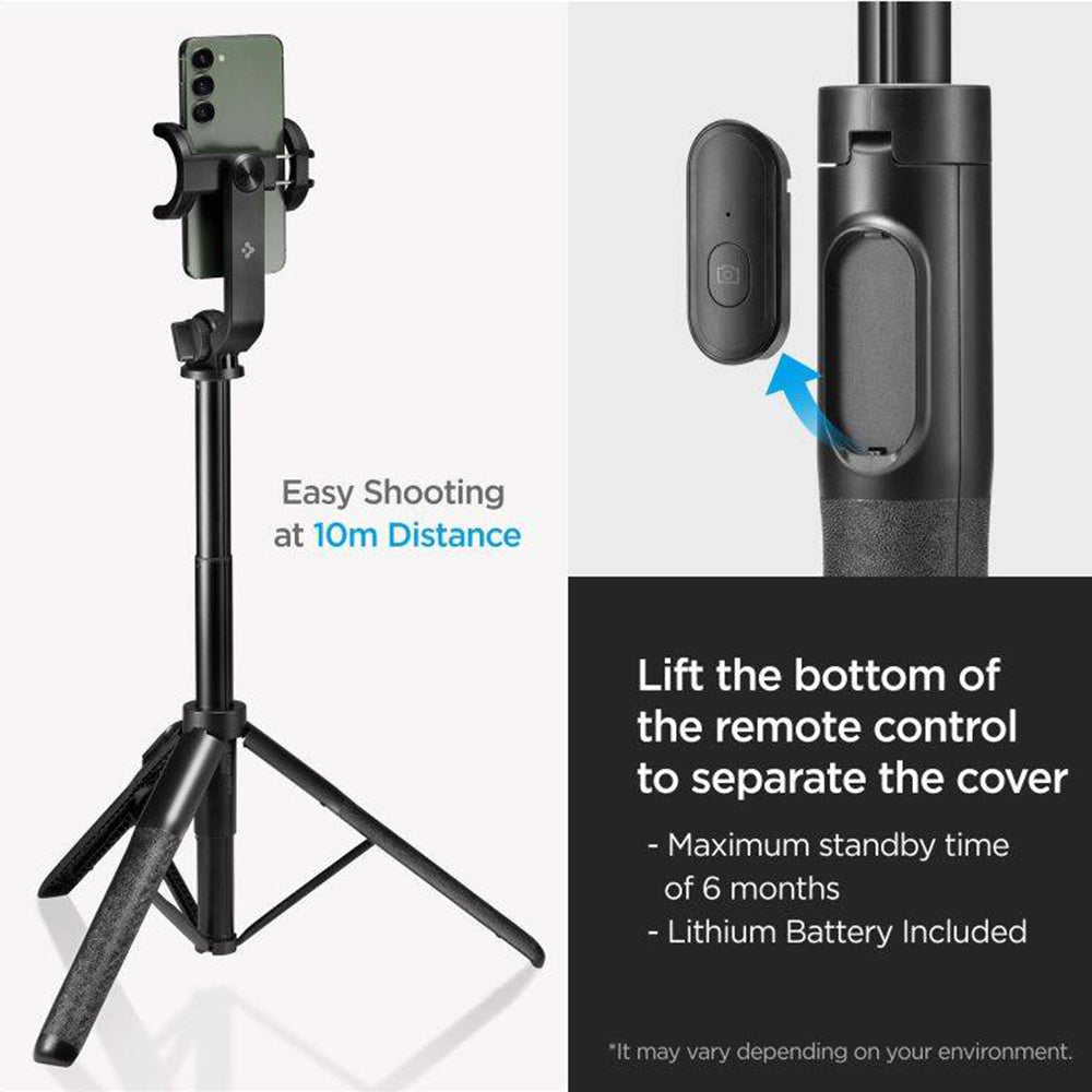 Selfie Stick Bluetooth Spigen S560W, Universal, Schwarz