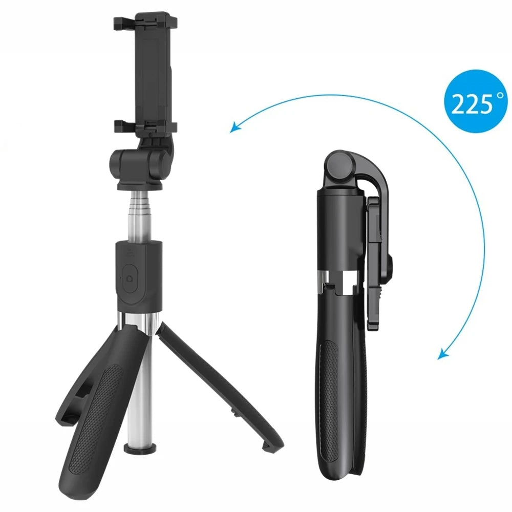 Selfie Stick Bluetooth Techsuit L01, Universal, Schwarz