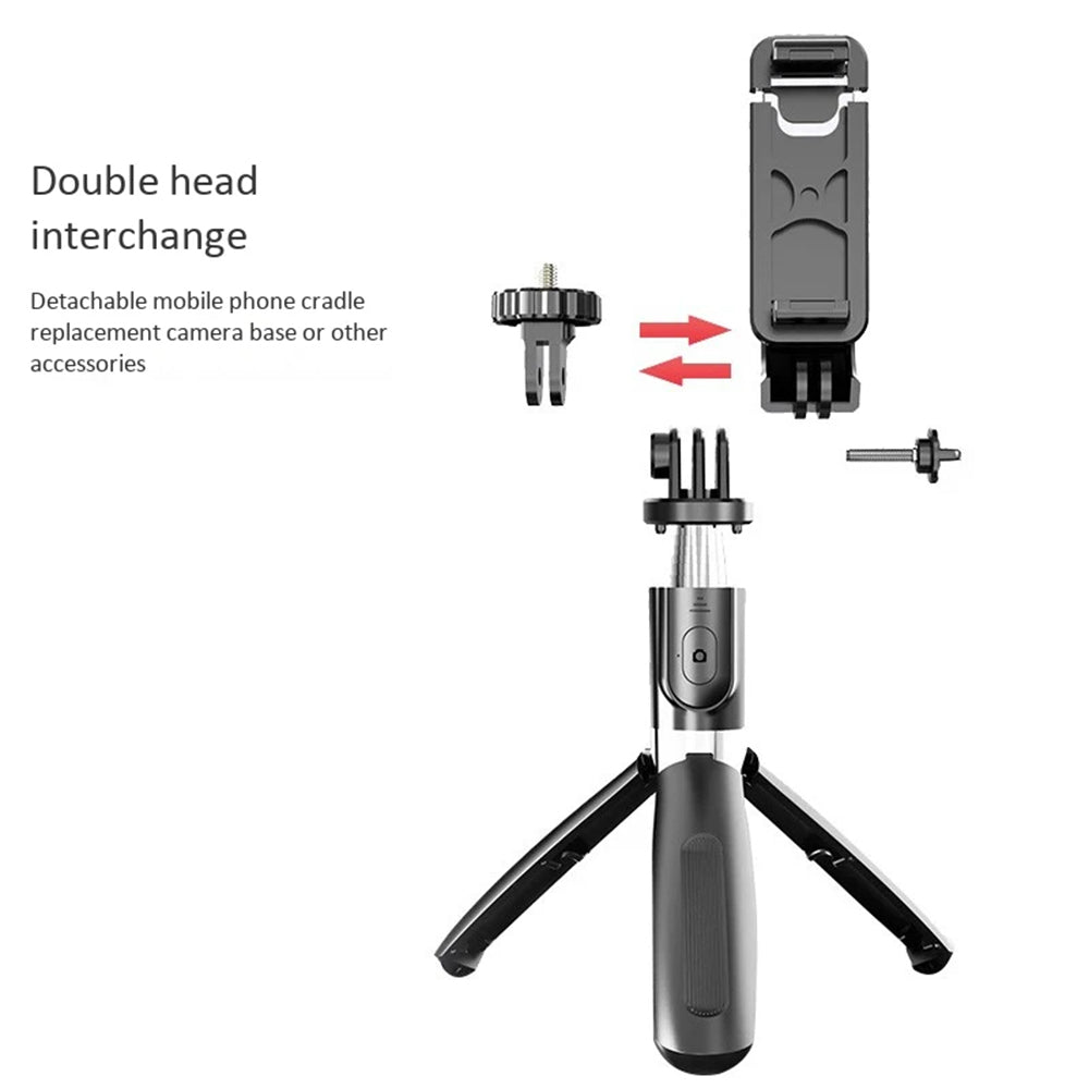 Selfie Stick Bluetooth Techsuit L02, Universal, Black