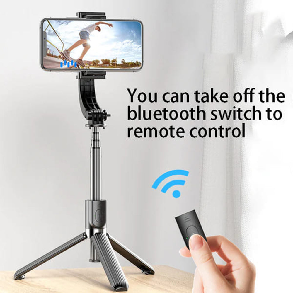 Selfie Stick Bluetooth Techsuit L08, Universal, Schwarz