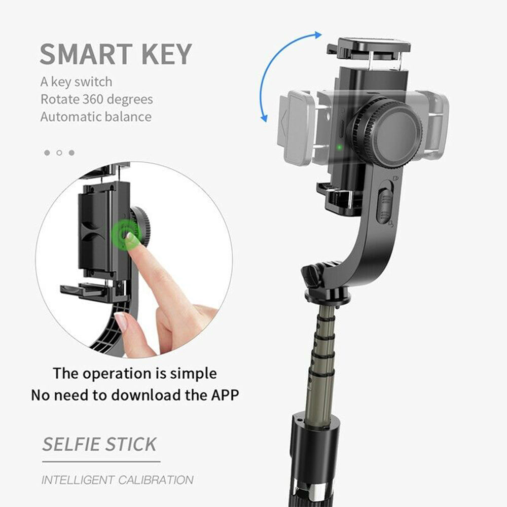 Selfie Stick Bluetooth Techsuit L08, Universal, Schwarz