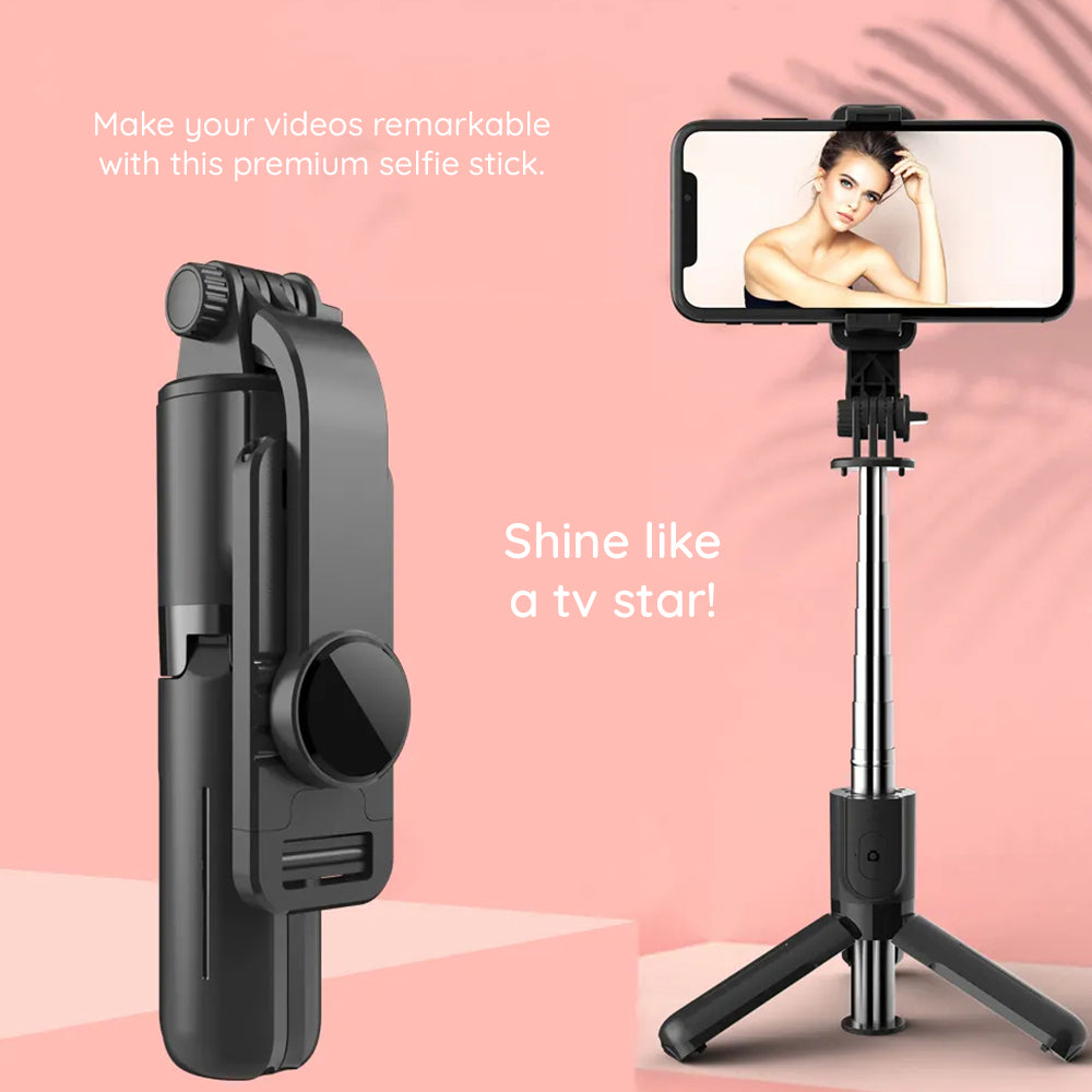 Selfie Stick Bluetooth Techsuit L11, Universal, Schwarz