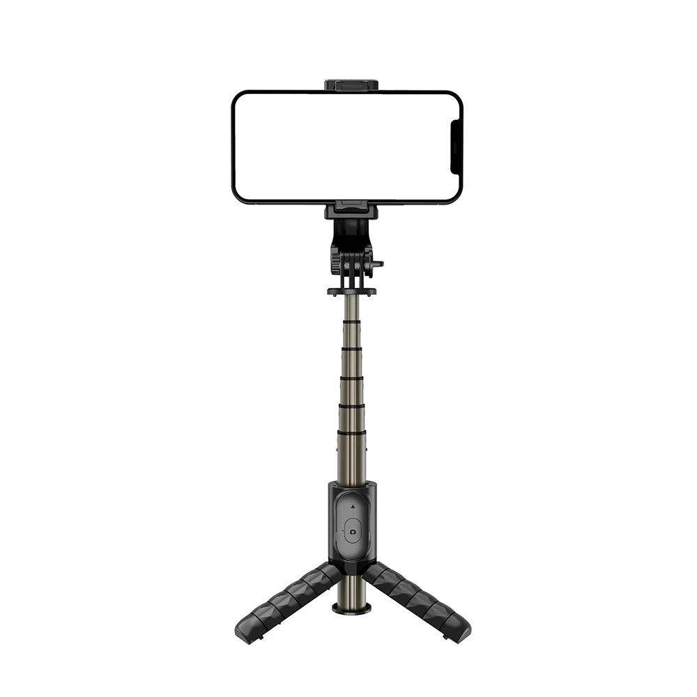 Selfie Stick Bluetooth Techsuit Q10, Universal, Schwarz
