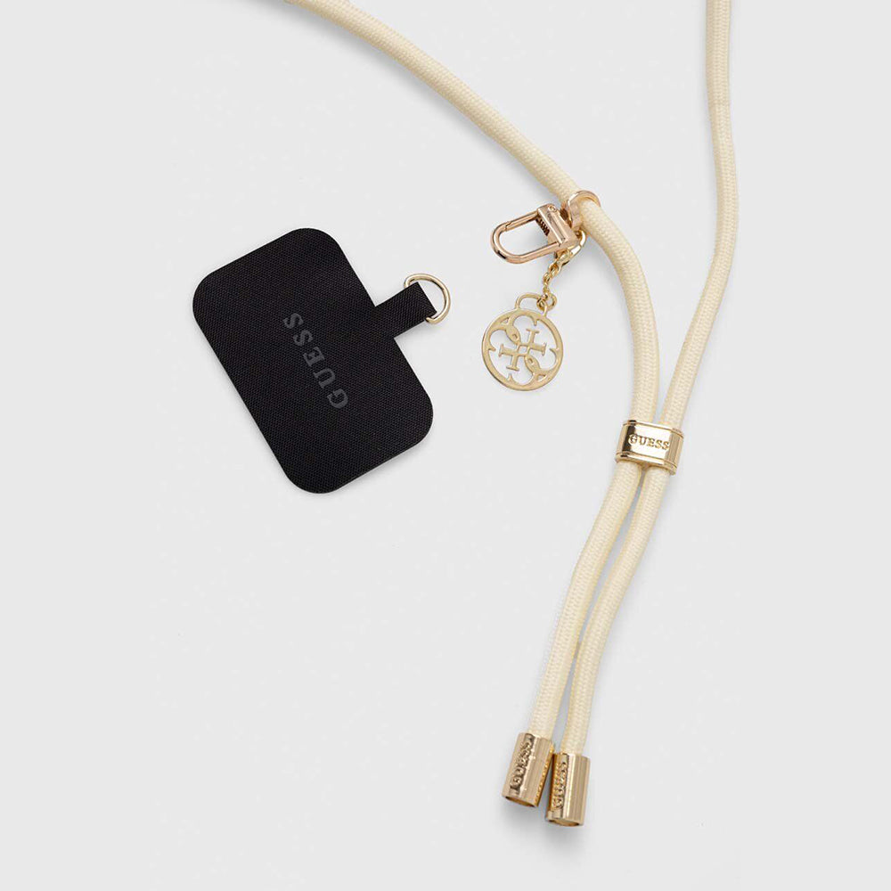 Guess CBDY 4G Charm Telefonkordel, Schwarz