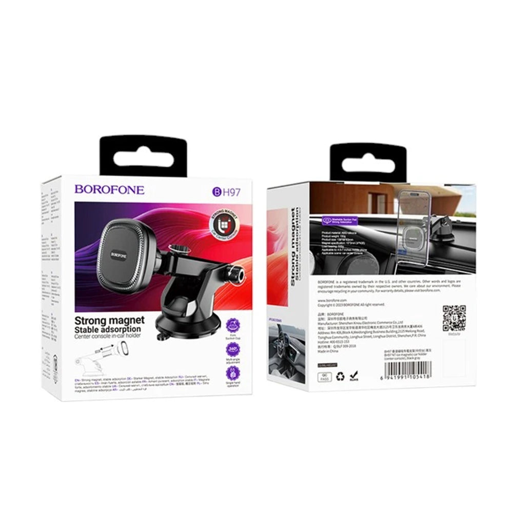 Magnetische Autohalterung Borofone BH97 Ice, Universal, Schwarz