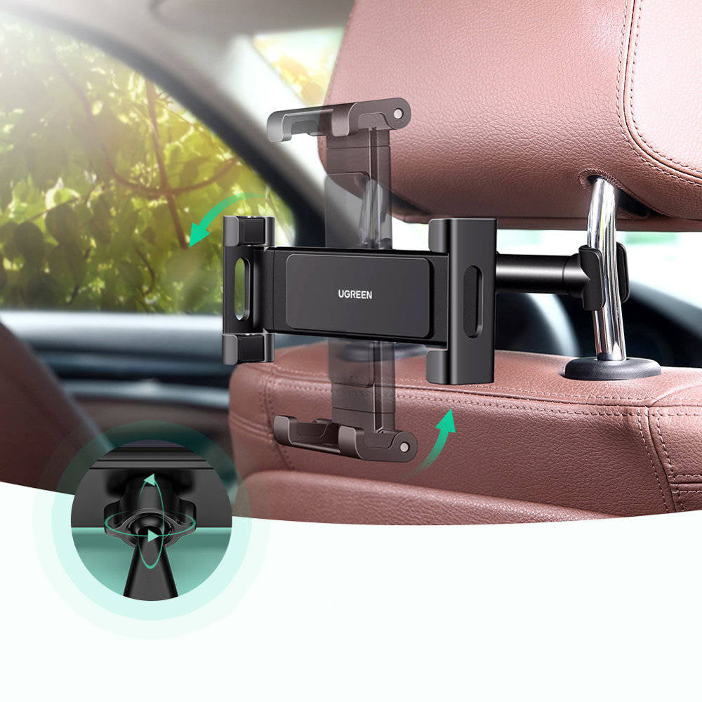 Auto-Kopfstützenhalter UGREEN LP160 (60108) für Telefon / Tablet, 4,7 Zoll - 12,9 Zoll, Schwarz