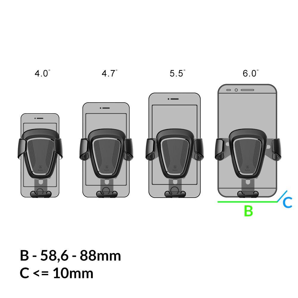 Baseus Air Vent Gravity Autohalterung | Universal | Schwarz | KFZ