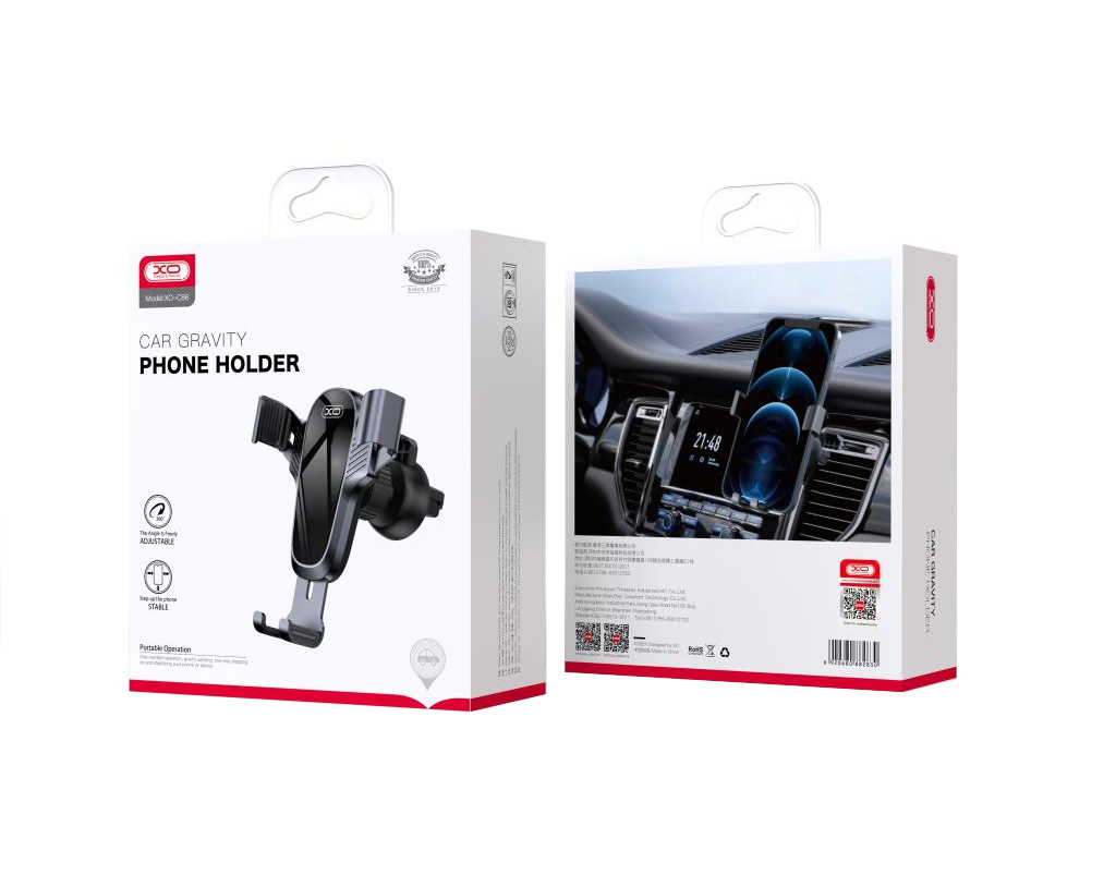 XO Design C86 Car Holder, 4.5inch - 7inch, Black