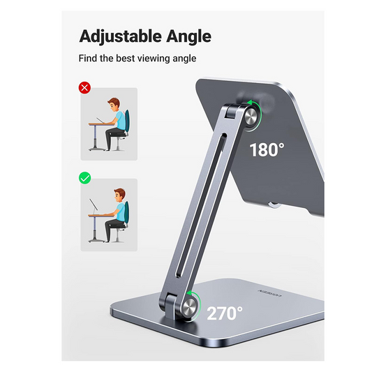 UGREEN LP134 Schreibtischhalterung für Telefon / Tablet, 6,1 Zoll - 12,9 Zoll, Grau, Wiederverpackt