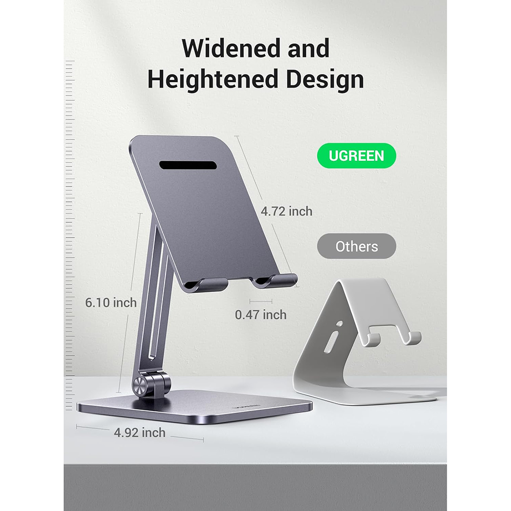 UGREEN LP134 Schreibtischhalterung für Telefon / Tablet, 6,1 Zoll - 12,9 Zoll, Grau, Wiederverpackt
