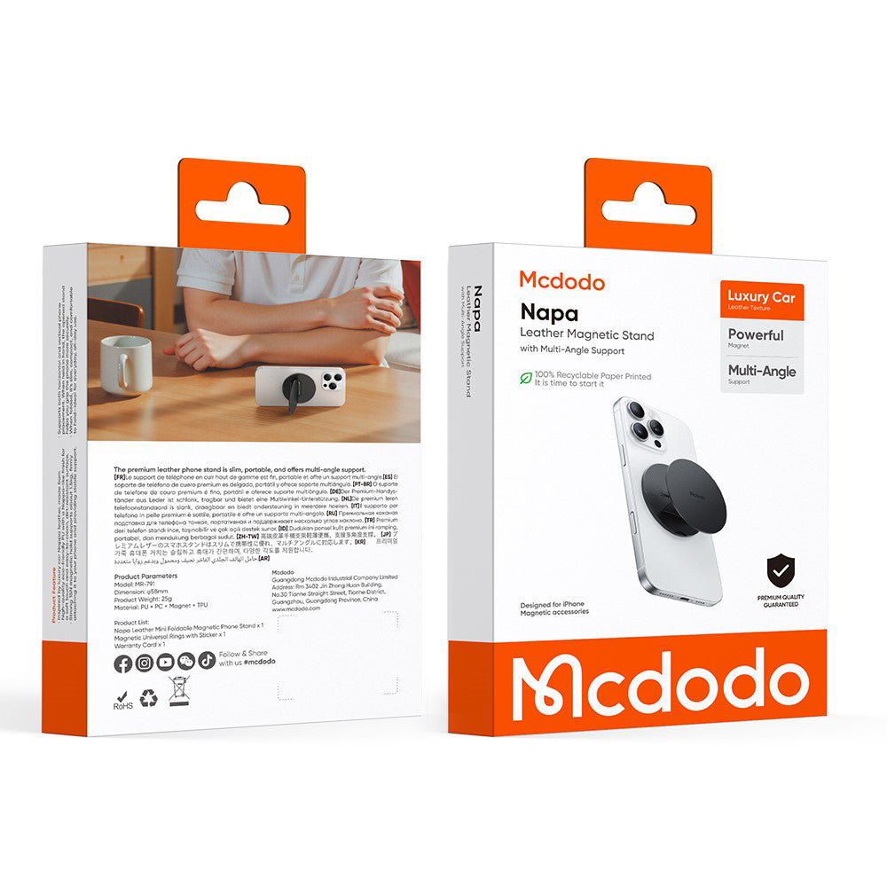 McDodo MR-7910 Ring Holder, Universal, Black