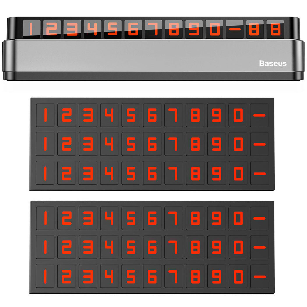 Baseus Moonlight Box Auto-Telefonnummernhalter | Grau | Verstellbar