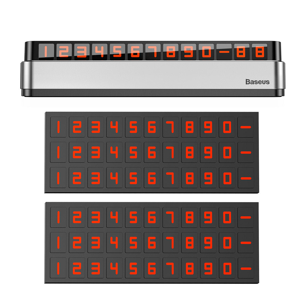 Baseus Moonlight Box Auto-Telefonnummernhalter | Silber | Verstellbar