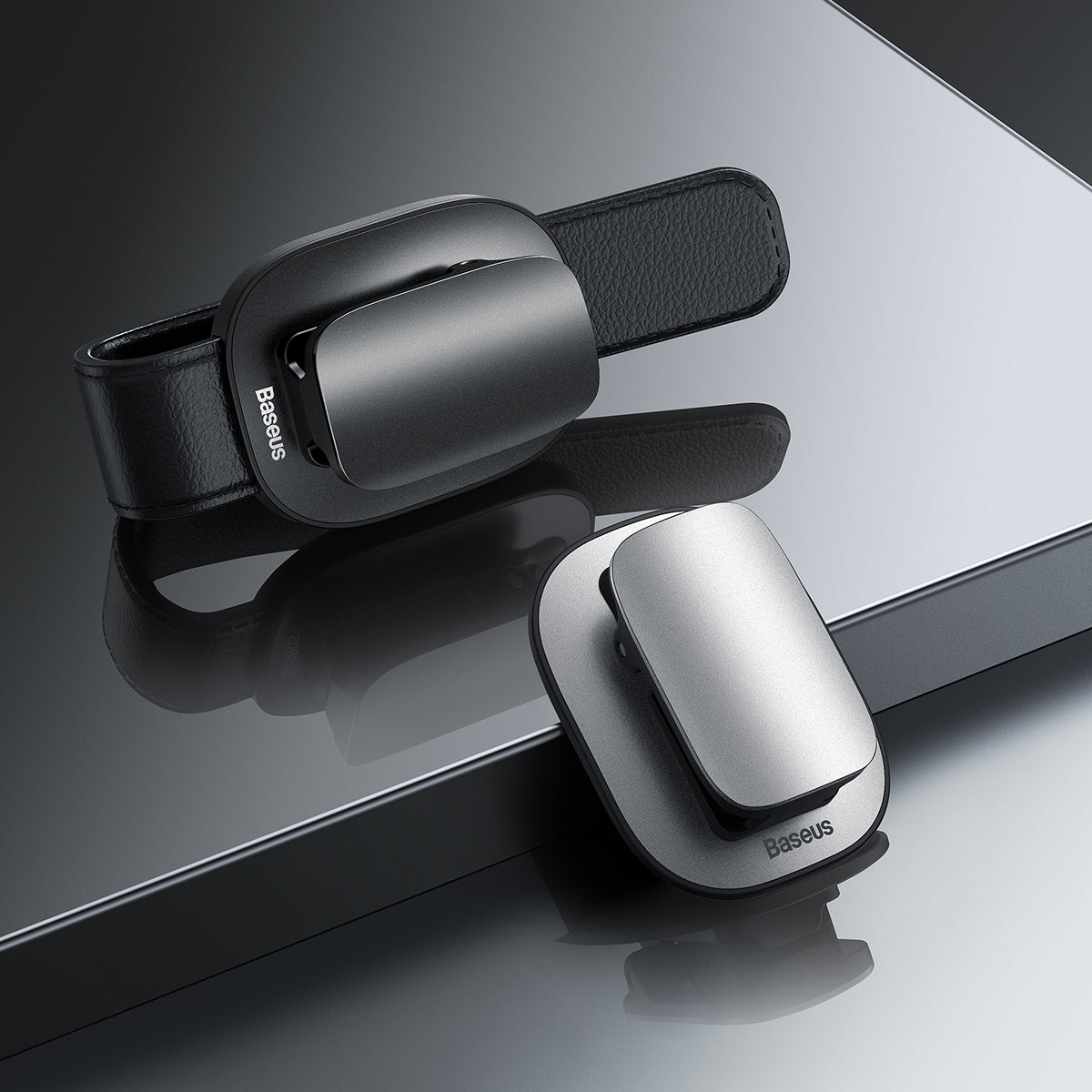 Baseus Platinum Clip Sonnenblendenhalter für Brillen, Schwarz ACYJN-B01