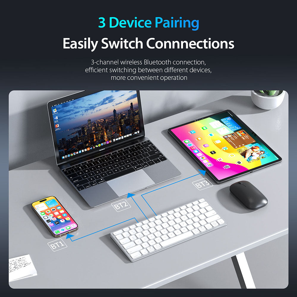 Bluetooth-Tastatur DUX DUCIS LK Mini, Weiß