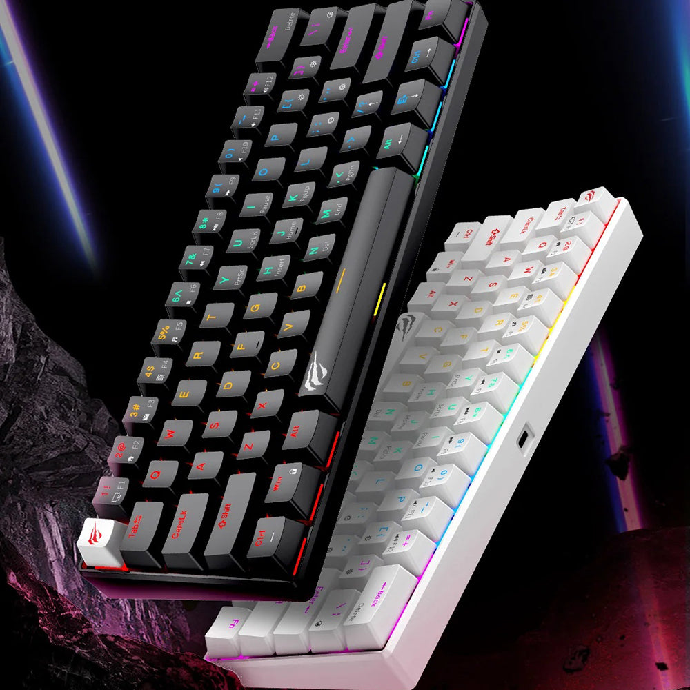 Gaming-Tastatur Wired USB HAVIT KB903L, RGB, 1,8m, Blau Weiß