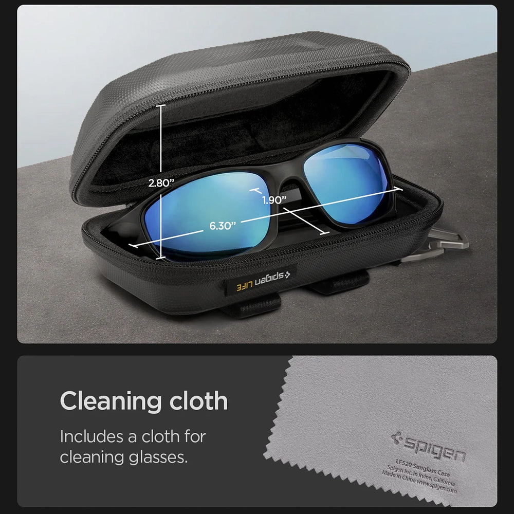 Spigen LF520 Glasses Case, 224.8mm x 86.9mm x 69.9mm, Black ACS09444