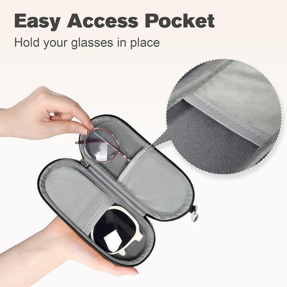 Techsuit ETJ3 Glasses Case, 165mm x 65mm x 40mm, Gray