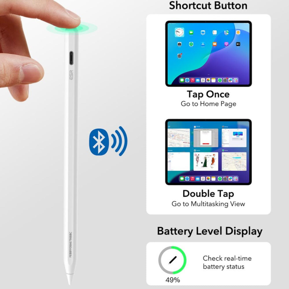 Touch Pen ESR Geo für Apple iPad, Aktive Version, Weiß