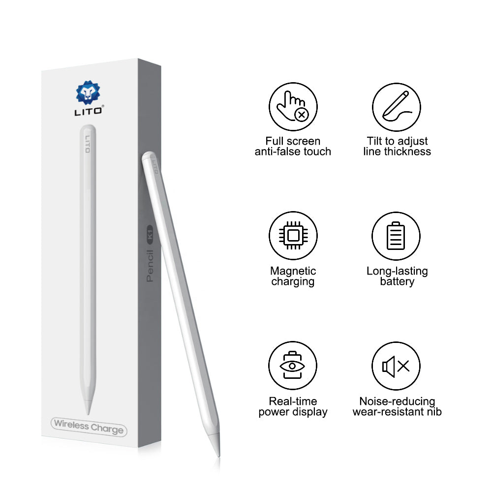 Touch Pen Lito K1 für Apple iPad, Aktive Version, Weiß