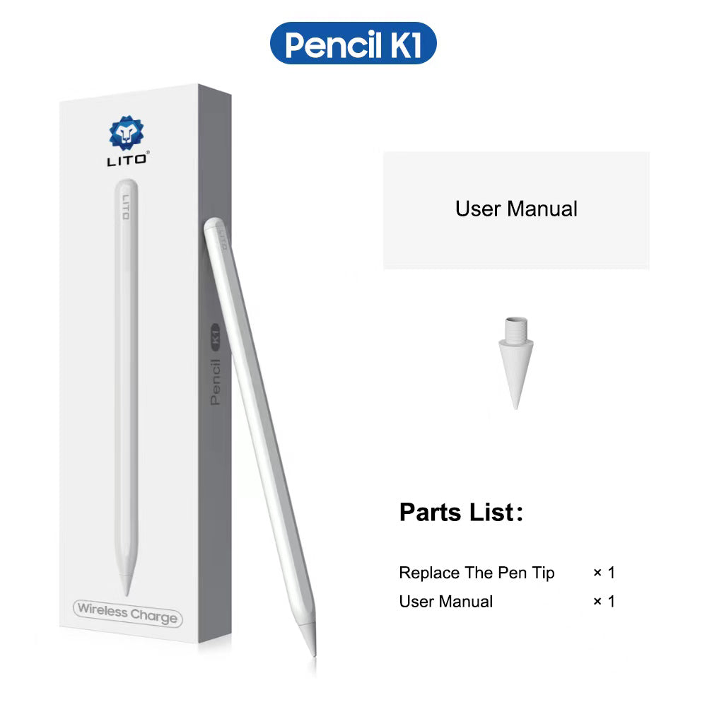 Touch Pen Lito K1 für Apple iPad, Aktive Version, Weiß