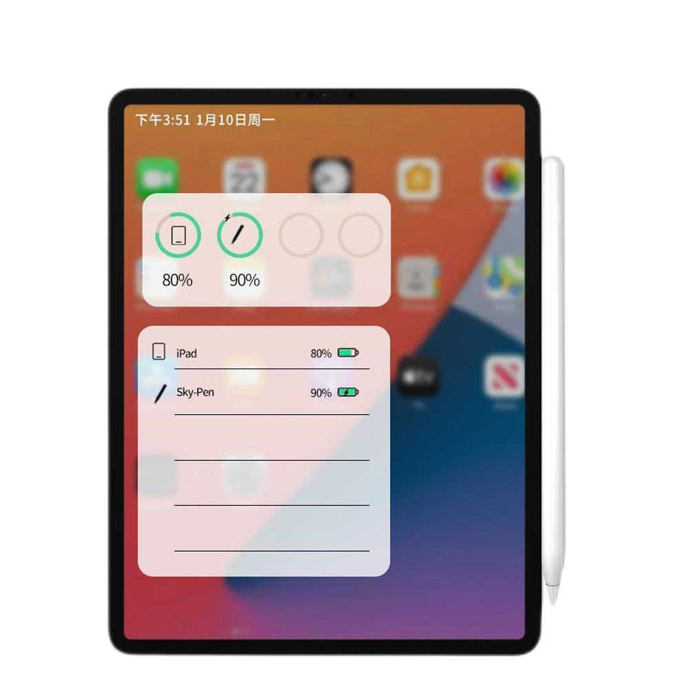Touch Pen Techsuit M2 für Apple iPad, Aktive Version, Weiß