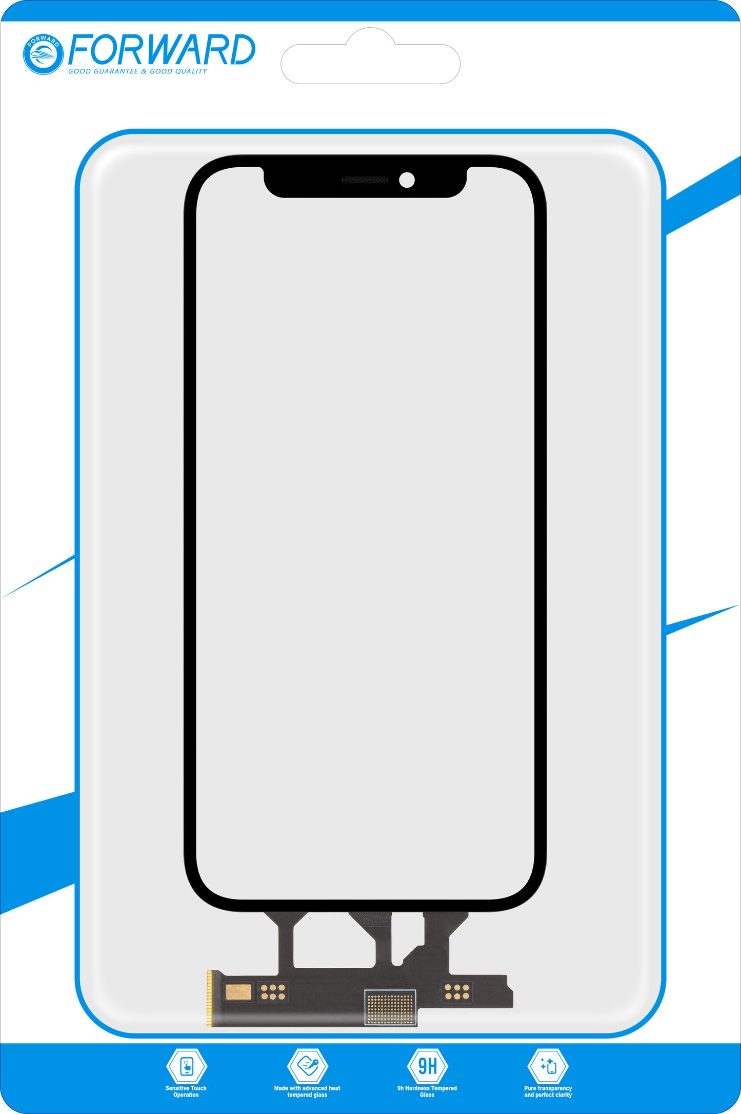 Touchscreen Forward Guard OCA für Apple iPhone 12 mini, Schwarz