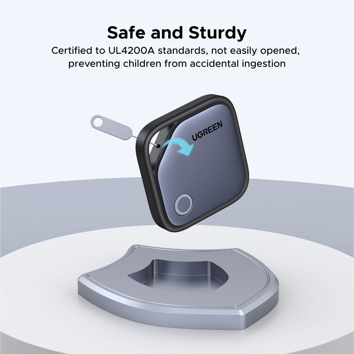 UGREEN SmartTag Pro Smart CM916 (75646P) für iOS / Android Serie, 4 Stück Set, Schwarz